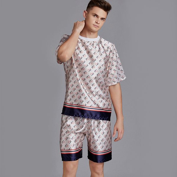 satin silk pajama set short-sleeved tshirt and shorts bottoms men pijama round collar pantalon pyjama homme ete ing, Black;brown
satin silk pajama set short-sleeved tshirt and shorts bottoms men pijama round collar pantalon pyjama homme ete ing, Black;brown