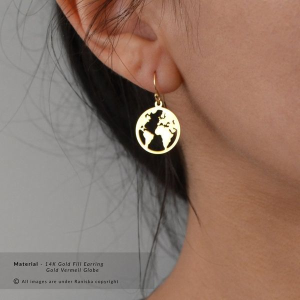 2019 new world map earrings earth earrings exquisite gold world map stud earrings mother's day gift ear jewelry, Silver
2019 new world map earrings earth earrings exquisite gold world map stud earrings mother's day gift ear jewelry, Silver