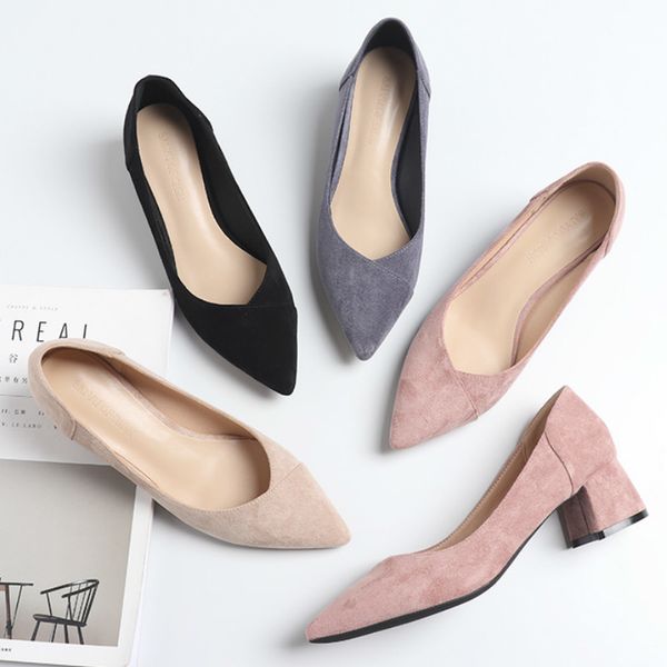 office career shoes woman 2020 slip on square high heels ladies flock solid point toe casual heels female sandals women pumps, Black
office career shoes woman 2020 slip on square high heels ladies flock solid point toe casual heels female sandals women pumps, Black