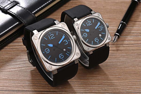 practical bellross aviation 42mm quartz heritage handsome mens watch watches blue hour markers rubber strap outdoor man wristwatches, Slivery;brown
practical bellross aviation 42mm quartz heritage handsome mens watch watches blue hour markers rubber strap outdoor man wristwatches, Slivery;brown