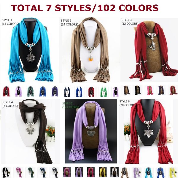 7 styles 102 colors bohemian tassel scarf alloy round flower animal pendant jewelry scarves for women ladies polyester necklace scarf gift, Blue;gray
7 styles 102 colors bohemian tassel scarf alloy round flower animal pendant jewelry scarves for women ladies polyester necklace scarf gift, Blue;gray