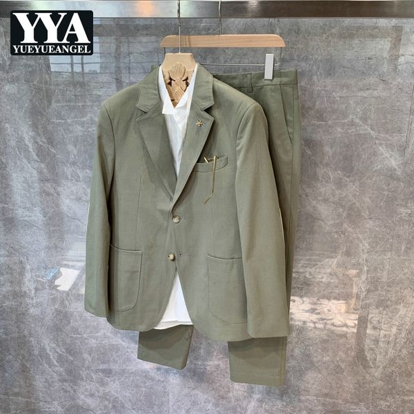 designer slim fit blazer set men single breasted casual formal outerwear ankle-length pants two piece set office suit jacket, White;black
designer slim fit blazer set men single breasted casual formal outerwear ankle-length pants two piece set office suit jacket, White;black
