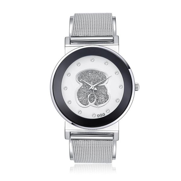 women's watch 2019 crystal silver dial quartz watch fashion design stainless steel net bracelet reloj mujer, Slivery;brown
women's watch 2019 crystal silver dial quartz watch fashion design stainless steel net bracelet reloj mujer, Slivery;brown