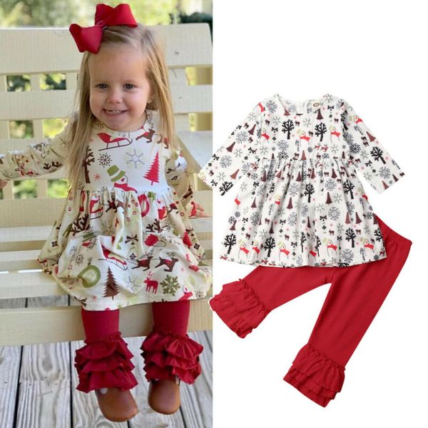 Christmas Toddler Kids Baby Girl Clothes Printed Long Sleeve Tops Dress Ruffle Pants 2Pcs Outfits
Christmas Toddler Kids Baby Girl Clothes Printed Long Sleeve Tops Dress Ruffle Pants 2Pcs Outfits