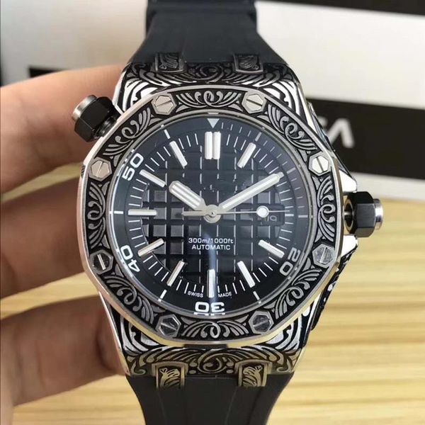stainless steel luxury mens watch 42mm mens automatic mechanical movement watch rubber strap bracelet men watches, Slivery;brown
stainless steel luxury mens watch 42mm mens automatic mechanical movement watch rubber strap bracelet men watches, Slivery;brown