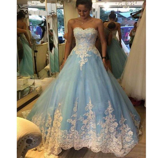 light sky blue a line quinceanera dresses with white lace appliqued floor length 2020 elegant sweet 16 girls pagean dresses, Blue;red
light sky blue a line quinceanera dresses with white lace appliqued floor length 2020 elegant sweet 16 girls pagean dresses, Blue;red