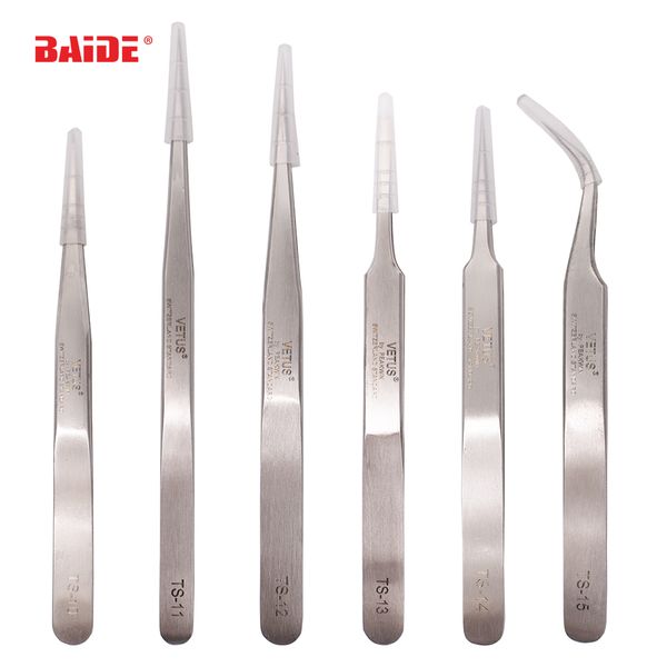 

vetus stainless steel eyebrow tweezer false eyelash extension tools auxiliary repair hyperfine high precision anti acid tweezers