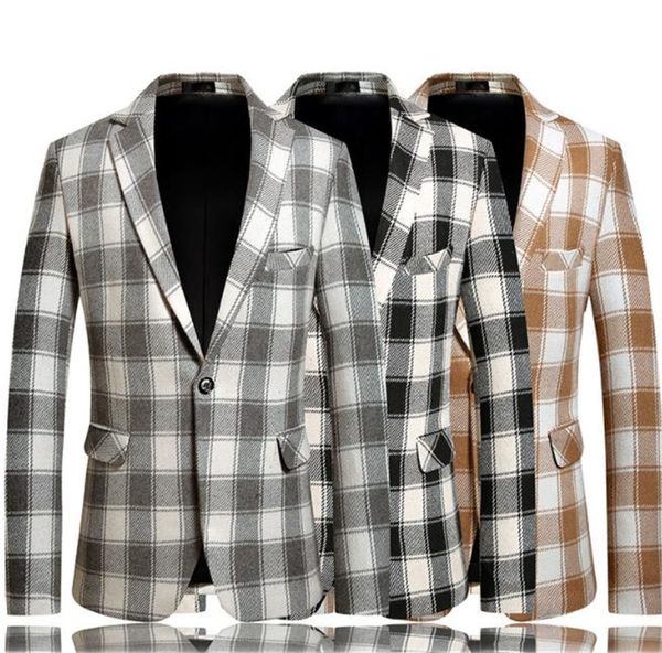 mens конструктора куртки plaid printed осень и зима повседневный воротник тонкий отворот с длинными рукавами костюм куртки мужская мода паль, Black;brown
mens конструктора куртки plaid printed осень и зима повседневный воротник тонкий отворот с длинными рукавами костюм куртки мужская мода паль, Black;brown