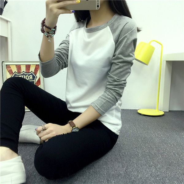 plus size women t-shirt 2020 spring long sleeve color block tees patchwork fall new multicolor o neck basic vetement femme, White
plus size women t-shirt 2020 spring long sleeve color block tees patchwork fall new multicolor o neck basic vetement femme, White