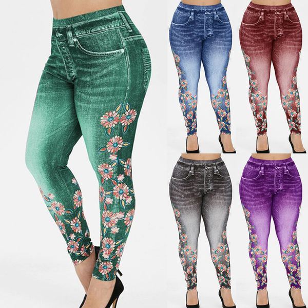 skinny leggings women high waist floral print casual long pants imitation denim fake jeans slim gym leggings, Black;blue
skinny leggings women high waist floral print casual long pants imitation denim fake jeans slim gym leggings, Black;blue