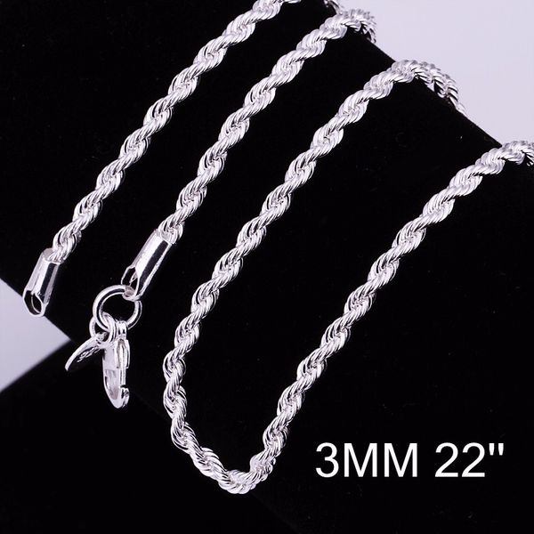 new fashion 16-24 inch 3 mm twisted chains necklaces plating 925 sterling sivler jewelry fine silver necklaces for pendants
new fashion 16-24 inch 3 mm twisted chains necklaces plating 925 sterling sivler jewelry fine silver necklaces for pendants