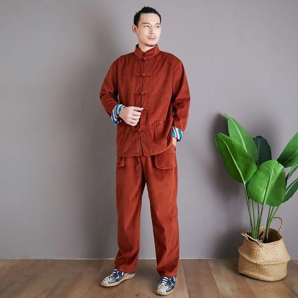 ew autumn winter men set double breasted corduroy set casual chinese traditional two piece men's kung-fu suits tracksuit, Gray
ew autumn winter men set double breasted corduroy set casual chinese traditional two piece men's kung-fu suits tracksuit, Gray