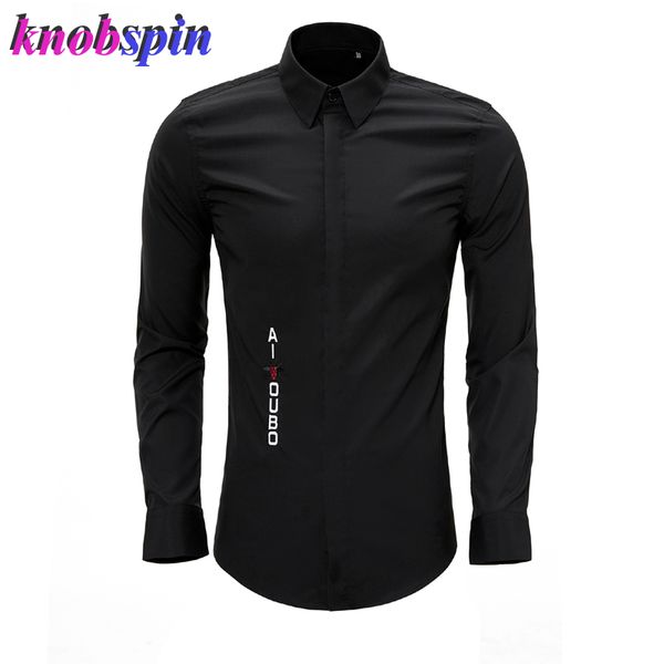 solid slim business male dress shirt 2020 brand social men shirts long sleeve bee embroidery chemise homme plus size 4xl shirts, White;black
solid slim business male dress shirt 2020 brand social men shirts long sleeve bee embroidery chemise homme plus size 4xl shirts, White;black