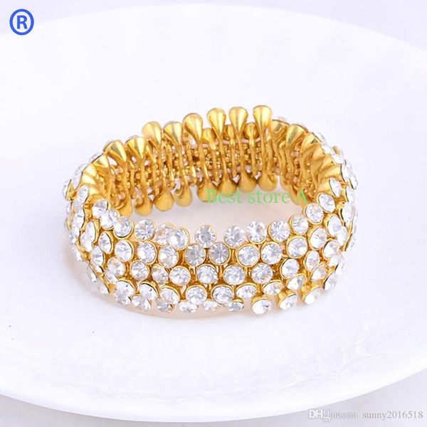 brand design luxury crystal diamond elastic bracelet bangle for women lady stretch rhinestone bracelet 18k gold plated jewelry wedding party, Golden;silver
brand design luxury crystal diamond elastic bracelet bangle for women lady stretch rhinestone bracelet 18k gold plated jewelry wedding party, Golden;silver