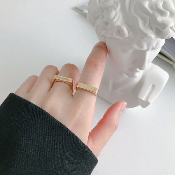 louleur 925 sterling silver rectangle glossy rings simple texture 2019 elegant korea open rings for women friendship jewelry new, Golden;silver
louleur 925 sterling silver rectangle glossy rings simple texture 2019 elegant korea open rings for women friendship jewelry new, Golden;silver