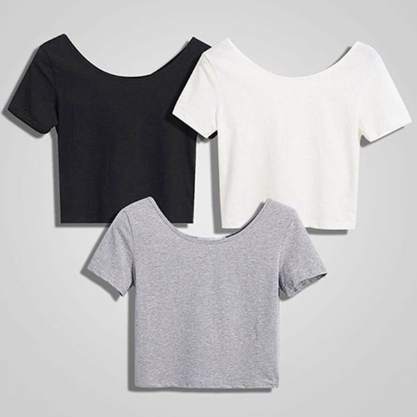 новая мода женщины scoop шеи crop топы с коротким рукавом bare животом вскользь блуза футболка сыпучие cotton t shirt женщины лучшие, White
новая мода женщины scoop шеи crop топы с коротким рукавом bare животом вскользь блуза футболка сыпучие cotton t shirt женщины лучшие, White