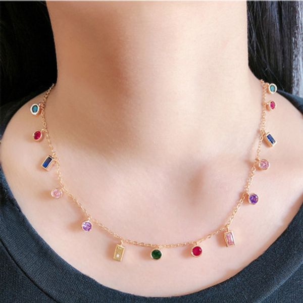 selling necklace new european and american personality spell color glass stone necklace temperament girl jewelry wholesale, Silver
selling necklace new european and american personality spell color glass stone necklace temperament girl jewelry wholesale, Silver