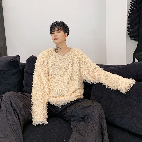 men's sweaters ewq / wear autumn 2021 loose round collar all-match long sleeve sweater for male oversize causal kintted 9y3129, White;black
men's sweaters ewq / wear autumn 2021 loose round collar all-match long sleeve sweater for male oversize causal kintted 9y3129, White;black