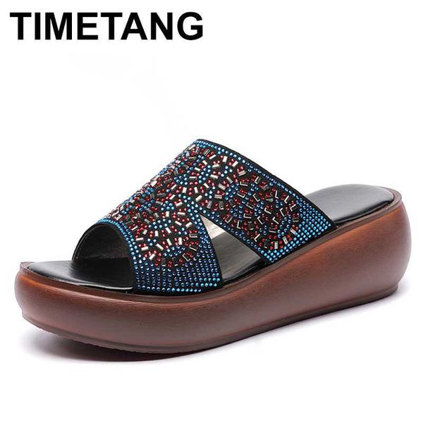 timetang size 35-40 genuine leather slippers women's shoes summer platform casual rhinestone sandals slippers woman, Black
timetang size 35-40 genuine leather slippers women's shoes summer platform casual rhinestone sandals slippers woman, Black
