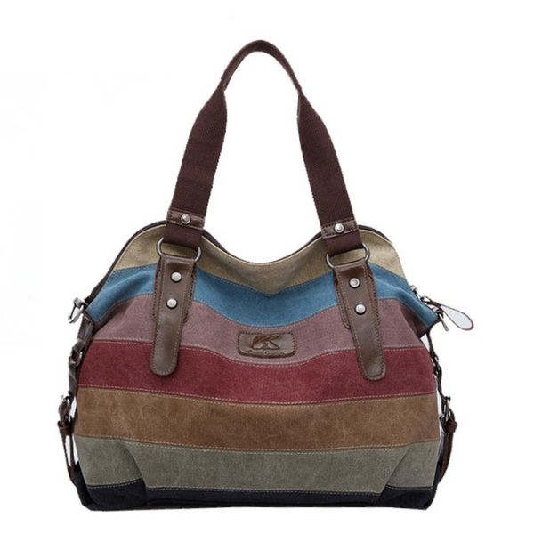 women high capacity handbag canvas shoulder bag lady casual multicolor striped shopping tote fashion messenger bag bolsos mujer t200102
women high capacity handbag canvas shoulder bag lady casual multicolor striped shopping tote fashion messenger bag bolsos mujer t200102