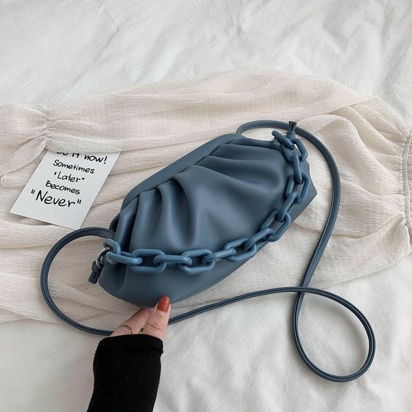 chain pu leather crossbody bag for women 2020 lady handbag solid color shoulder messenger bag cloud bags
chain pu leather crossbody bag for women 2020 lady handbag solid color shoulder messenger bag cloud bags