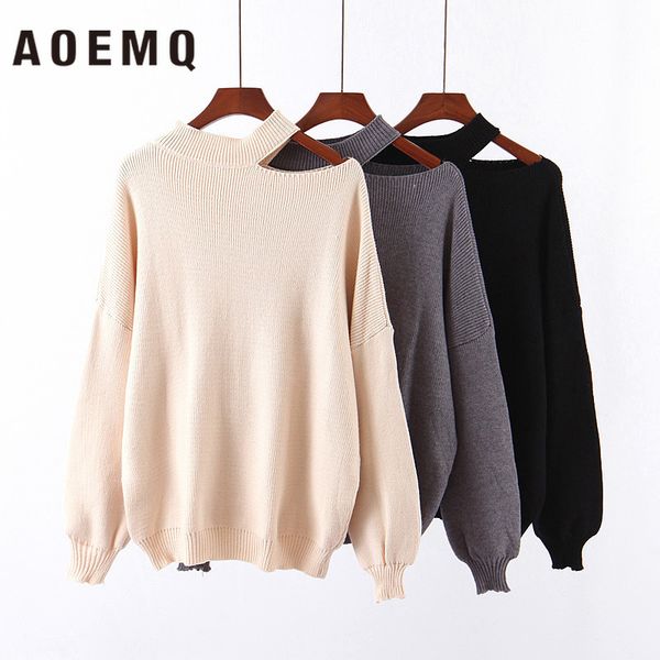 aoemq fashion solid sweaters strapless shoulder office lady wear winter sweaters lantern sleeve autumn clothing, White;black
aoemq fashion solid sweaters strapless shoulder office lady wear winter sweaters lantern sleeve autumn clothing, White;black