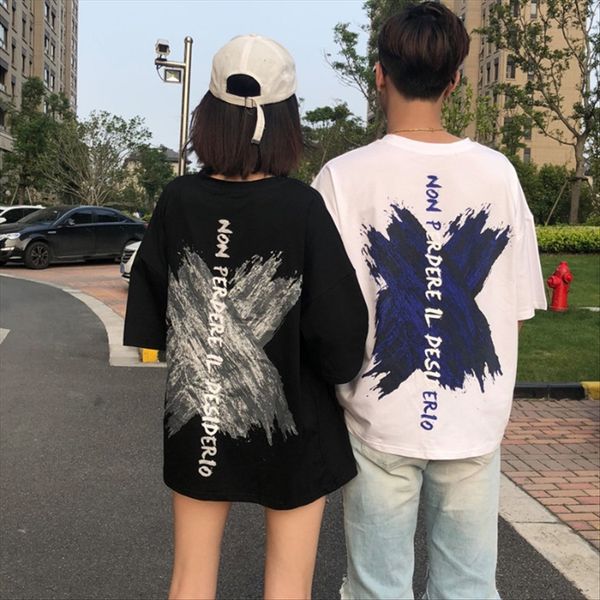 2020 class clothes national fashion brand clothes hip-hop graffiti half sleeve t-shirt painted ins half sleeve national couple dress top, White
2020 class clothes national fashion brand clothes hip-hop graffiti half sleeve t-shirt painted ins half sleeve national couple dress top, White