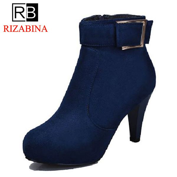 rizabina women ankle boots classic round toe buckle fur keep warm high heel boots winter simple shoes women footwar size 34-39, Black
rizabina women ankle boots classic round toe buckle fur keep warm high heel boots winter simple shoes women footwar size 34-39, Black