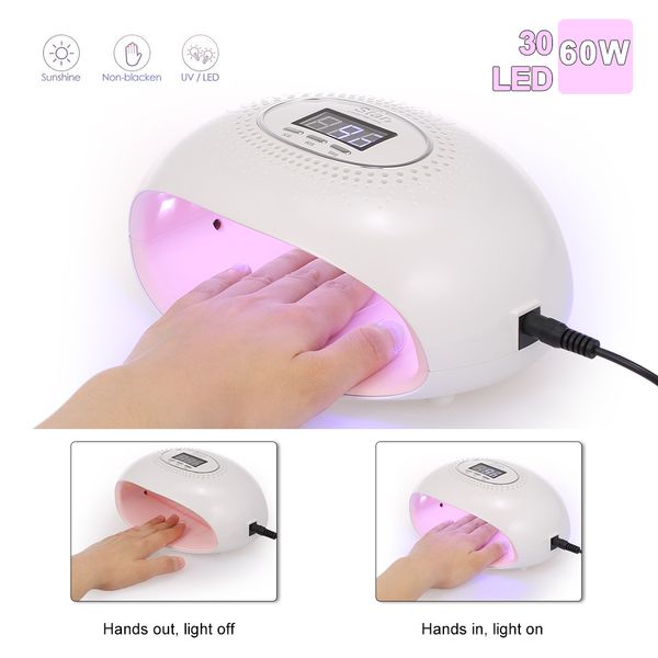 60w star 3 smart nail lamp dryer led uv nail dryer curing lamp professional art gel polish curing tool manicure
60w star 3 smart nail lamp dryer led uv nail dryer curing lamp professional art gel polish curing tool manicure