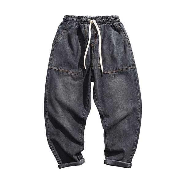harem jeans for men autumn winter hip hop streetwear loose casual cotton pockets plus size ankle length denim trousers, Blue
harem jeans for men autumn winter hip hop streetwear loose casual cotton pockets plus size ankle length denim trousers, Blue