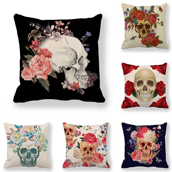 45cm*45cm cushion cover skull with flowers design linen/cotton cover cushion sofa and home decorative pillow
45cm*45cm cushion cover skull with flowers design linen/cotton cover cushion sofa and home decorative pillow