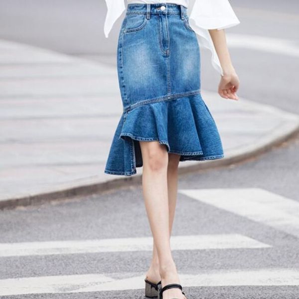 s-3xl 2020 women denim skirts package hip trumpet skirts high waist short skirt fashion irregular dv864, Black
s-3xl 2020 women denim skirts package hip trumpet skirts high waist short skirt fashion irregular dv864, Black