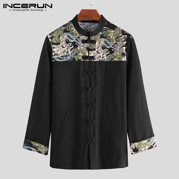 incerun casual shirt men printed cotton linen chinese style stand collar button retro camisa 2020 long sleeve elegant shirts men, White;black
incerun casual shirt men printed cotton linen chinese style stand collar button retro camisa 2020 long sleeve elegant shirts men, White;black