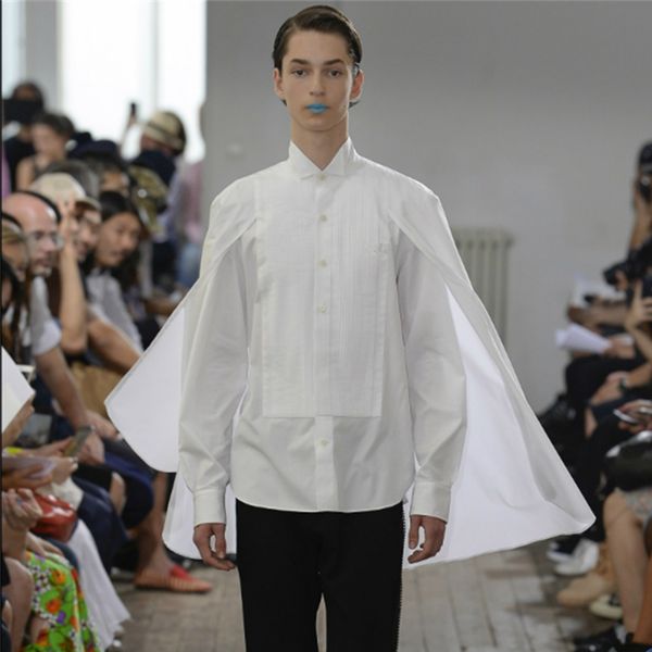 fake 2 pieces in the long tide men's long-sleeved shirt in the long paragraph shawl cloak cloak shirt personality hair stylist, White;black
fake 2 pieces in the long tide men's long-sleeved shirt in the long paragraph shawl cloak cloak shirt personality hair stylist, White;black