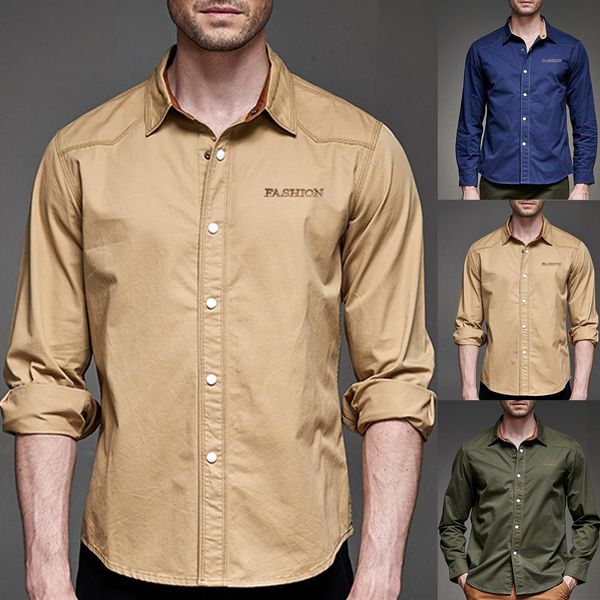 button down shirts 2019 men solid smart business outdoor blouse long sleeve turn-down collar daily shirts camisa masculina#30, White;black
button down shirts 2019 men solid smart business outdoor blouse long sleeve turn-down collar daily shirts camisa masculina#30, White;black