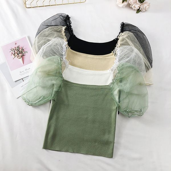 square collar lace blusas mujer de moda 2020 female clothes blouse short shirt summer popular women's bandage shirt folds blouse, White
square collar lace blusas mujer de moda 2020 female clothes blouse short shirt summer popular women's bandage shirt folds blouse, White