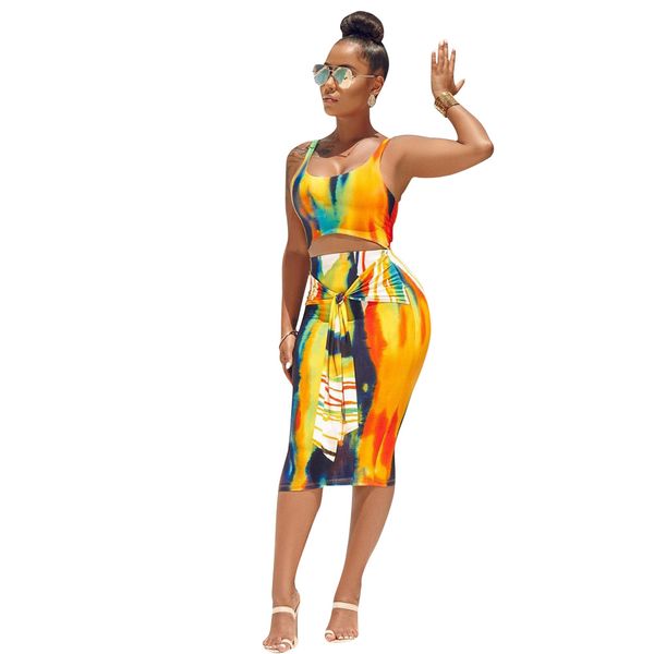 tie dye print lace up women sets casual o neck tank with skirts two piece set summer bodycon bandage women outfit, White
tie dye print lace up women sets casual o neck tank with skirts two piece set summer bodycon bandage women outfit, White