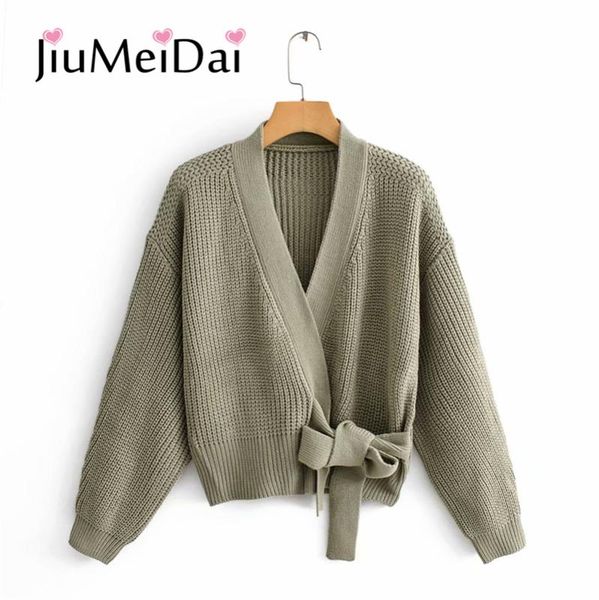 jiumeidai v-neck lace-up cardigans sweater women spring autumn office lady jumper clothing plus size loose outwear, White
jiumeidai v-neck lace-up cardigans sweater women spring autumn office lady jumper clothing plus size loose outwear, White