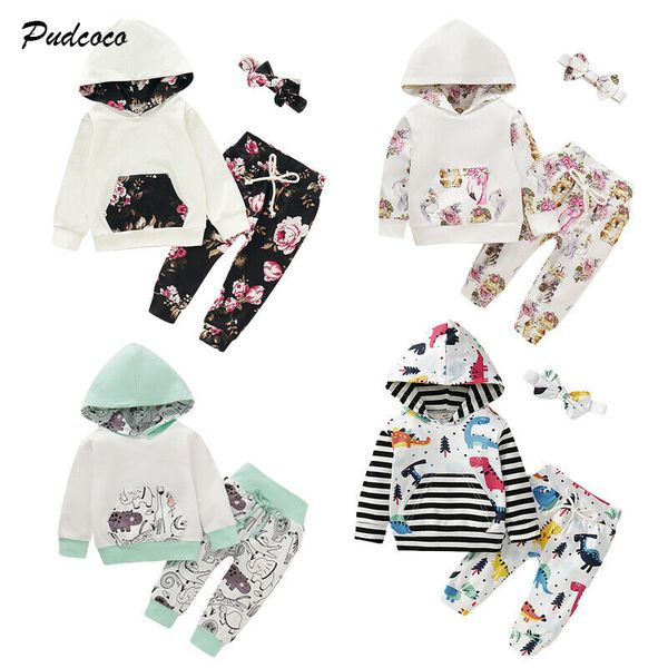 2019 brand 3pcs toddler kids baby boys girls floral elephant long sleeve hooded +pants outfits clothes set casual autumn new, White
2019 brand 3pcs toddler kids baby boys girls floral elephant long sleeve hooded +pants outfits clothes set casual autumn new, White