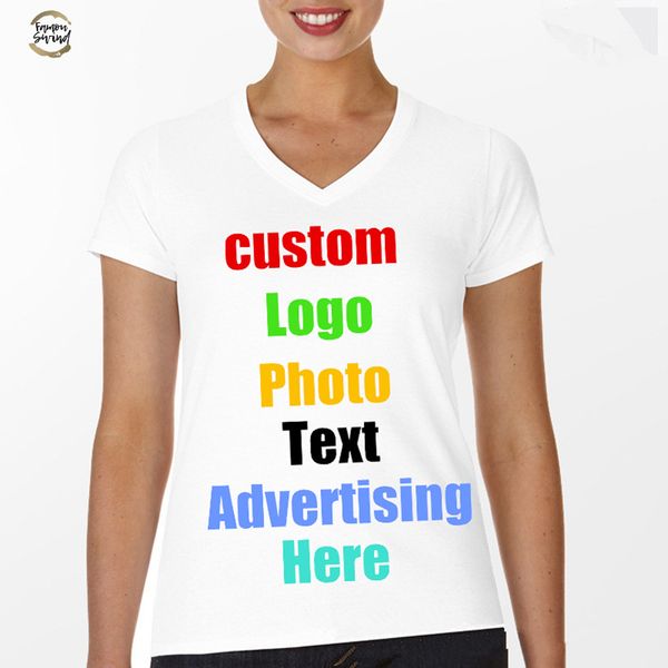custom p text printing short women t shirt v neck t shirt lady tees advert summer tshirt diy personalized slim, White
custom p text printing short women t shirt v neck t shirt lady tees advert summer tshirt diy personalized slim, White