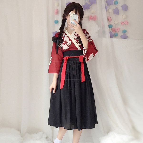 japanese kawaii girls style kimono dress for women floral print vintage party asian clothes vestidos japan yukata, Red
japanese kawaii girls style kimono dress for women floral print vintage party asian clothes vestidos japan yukata, Red