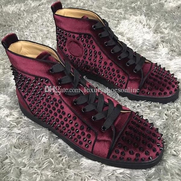 ery9030 brilliant spikes sneakers shoes mens womens rivets red bottom shoes luxury designer genuine leather outdoor leisure flats with box, Black
ery9030 brilliant spikes sneakers shoes mens womens rivets red bottom shoes luxury designer genuine leather outdoor leisure flats with box, Black
