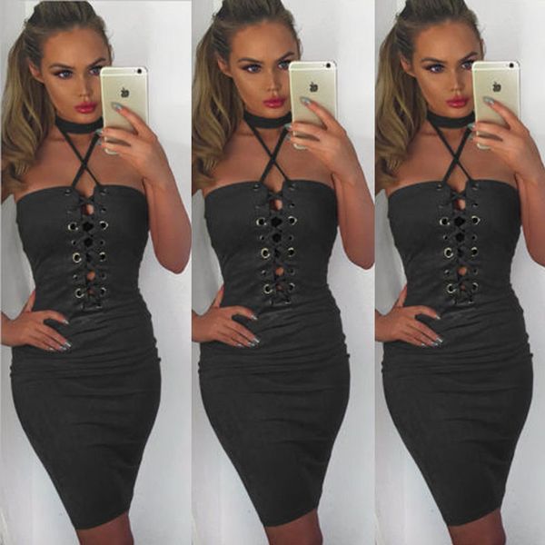 summer women sleeveless off shoulder lace up mini dress bodycon evening party womens strapless sheath short dress, Black;gray
summer women sleeveless off shoulder lace up mini dress bodycon evening party womens strapless sheath short dress, Black;gray