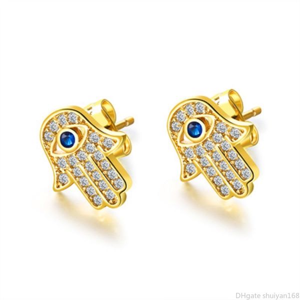 fatima hand earrings cubic zircon palm blue evil eye stud earring for women punk vintage earrings party jewelry halloween gift, Golden;silver
fatima hand earrings cubic zircon palm blue evil eye stud earring for women punk vintage earrings party jewelry halloween gift, Golden;silver