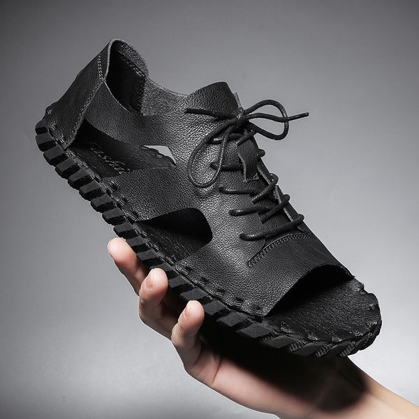 new trend mens gladiator sandals fashion beach man sandals non-slip walking shoes men slip-on casual mens size 38-44, Black
new trend mens gladiator sandals fashion beach man sandals non-slip walking shoes men slip-on casual mens size 38-44, Black