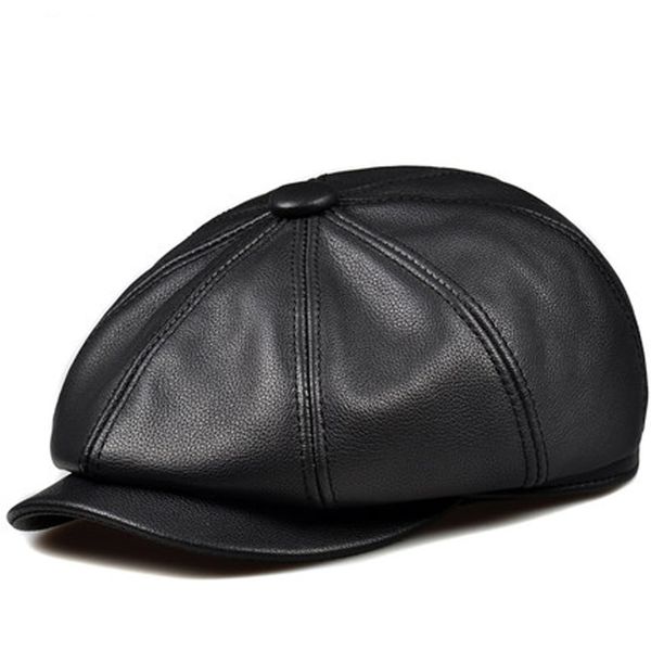 ry993 new winter pumpkin black genuine leather hat women men fitted korean steet cowboy casquette fashion newsboy caps, Blue;gray
ry993 new winter pumpkin black genuine leather hat women men fitted korean steet cowboy casquette fashion newsboy caps, Blue;gray