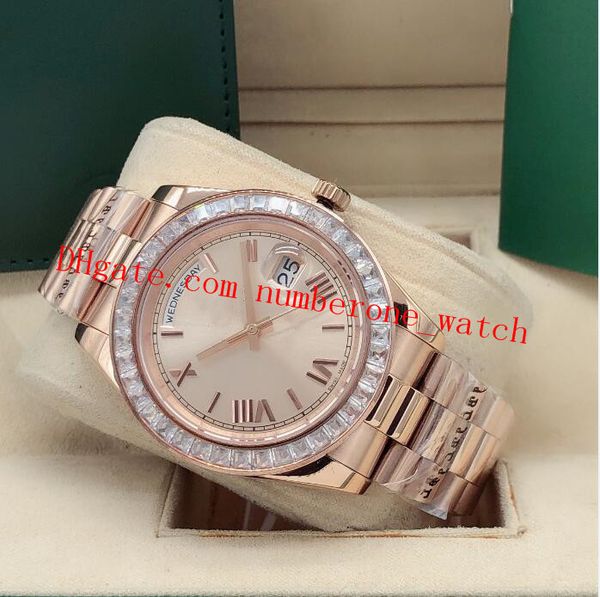 New Version Luxury Watch Mens 20 Style 41mm Diamond Bezel Roman Black Dial 18K Rose Gold 228396 Automatic Fashion Men's Watches Wristwatch
New Version Luxury Watch Mens 20 Style 41mm Diamond Bezel Roman Black Dial 18K Rose Gold 228396 Automatic Fashion Men's Watches Wristwatch