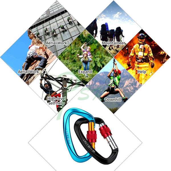 professional carabiner d shape 25kn climbing buckle security safety master lock outdoor rock climbing buckle equipment
professional carabiner d shape 25kn climbing buckle security safety master lock outdoor rock climbing buckle equipment