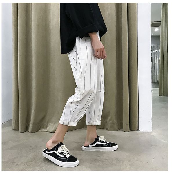 2019 summer new linen chinese style striped harlan breathable men's sports and leisure home nine pants streetwear, Black
2019 summer new linen chinese style striped harlan breathable men's sports and leisure home nine pants streetwear, Black