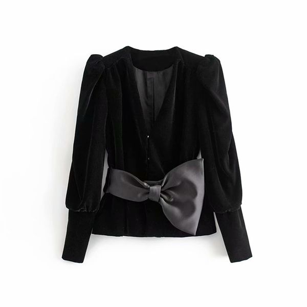 za women's new v-neck coat in early autumn 2019 puffy long sleeve bow with velvet coat 08305793800, White
za women's new v-neck coat in early autumn 2019 puffy long sleeve bow with velvet coat 08305793800, White